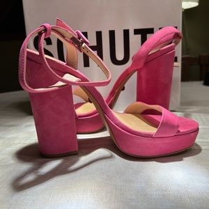 Schutz Platform Pink Sandals “Martine” in Size 9.5B